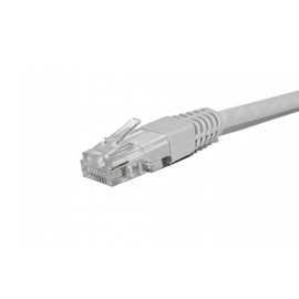 Cable Xcase Ethernet Cat 5e, Ponchado, 100 Mbit/s, flexible Multifilar, redes, internet, LAN y/o CCTV, PoE, color gris, redondo, con conectores Rj45 (7.5 Metros)