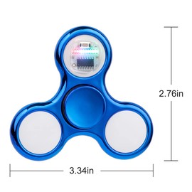 LED Hand Popper Fidget Spinner Packs for Kids Teens Adults, 6 PCS Light Up Sensory Fidget Toys for Stress Relief, Gifts for Birthday Party Favors Classroom Prizes