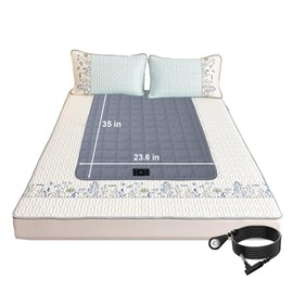 Grounding Mat Cotton EMF Grounding Anti-Slip Mat Grounding Sleep Sheet with 15ft Earth Mat Cloud Bedding Pad for Stress Relief (Grey, 23.6 x 34.2 in) (Grey, Small)