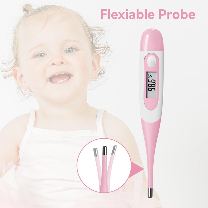 Snomd Clinical Digital Thermometer for Adults and Babies, Oral Armpit