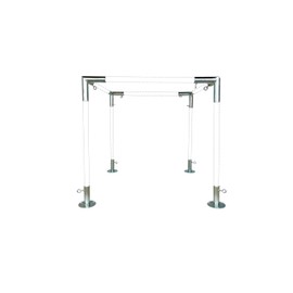 4-Leg Square Flat Top Booth Canopy and Event Tent EMT Pipe Fitting Set (Choose Size) (Connects 1-5/8" Pipes)