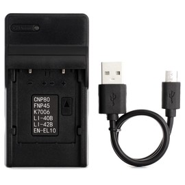 Norifon LI-40B USB Cargador para Olympus D-720, FE-230, FE-340, FE-280, FE-20, Stylus 710, 790SW, 770SW, 7010, 760, 720SW, VR-320, VR-310, X-935, X-905 Cámara y Más