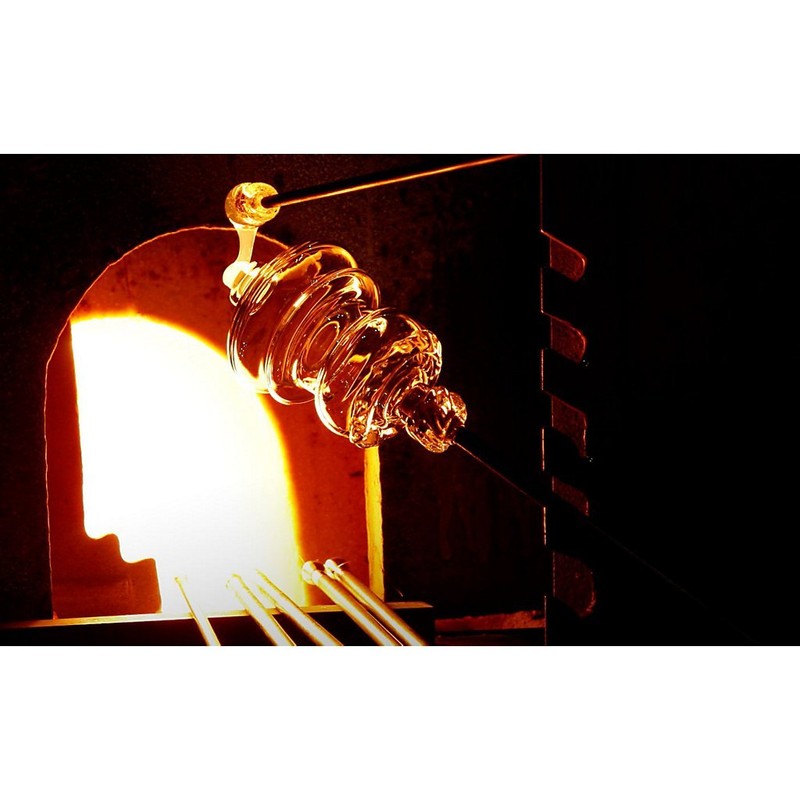 CRISTALICA Glass Trophy Glass Block Throphy Paperweight Ski Sports Height