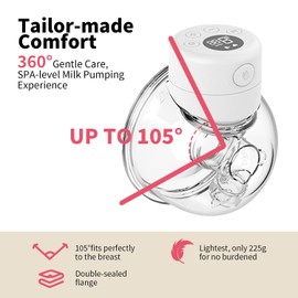 Eixiosmie Wearable Breast Pumps, S12 Hands Free Breast Pump, 2 Mode & 9 Levels, 24mm Flange, 2 Pack (white)