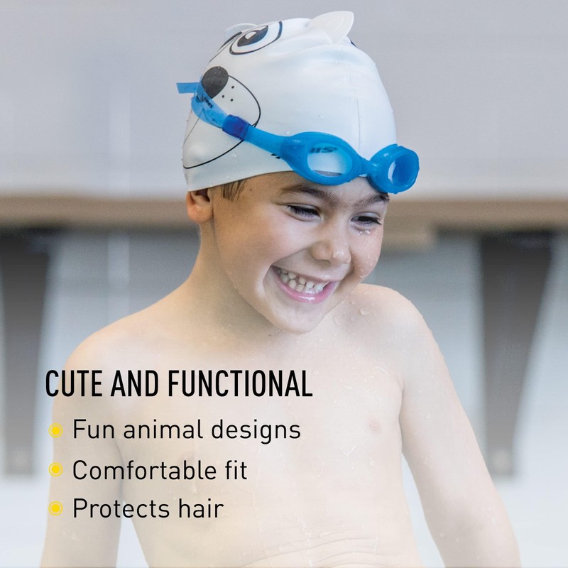 FINIS Animal Head Swim Cap (Polar Bear)