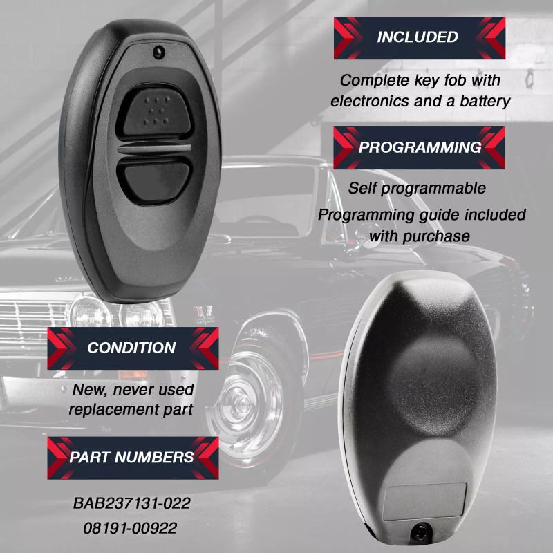 RemoteStop Keyless Entry Remote 2BTN Key Fob for 1996 1997