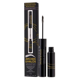 Arches & Halos Espuma de Microfibra para Cejas - Da forma y define - Para unas cejas llenas, esponjosas y de aspecto natural - Maquillaje vegano y libre de crueldad - Marrón oscuro, 3.25 ml