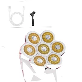 Electric Razors for Women,7D Gifts for Women,Cordless Electric Shaver with Detachable Head Wet/Dry Facial Hair Remover for Legs Painless Water Resistant (Gold)