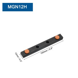 sourcing map 2 Pcs MGN12 100mm Bearing Steel Linear Guide Rail Miniature Linear Sliding Guideway Fit MGN12H Sliding Carriage Block in DIY 3D Printers and CNC Machine