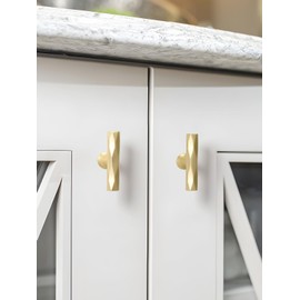 JIASENBAO Brushed Gold Cabinet Knobs 20 Pack Hammered Brass Cabinet Handles Decorative Kitchen Drawer Dresser Cupboard Bathroom Vanity Cabinet Hardware Rhombus