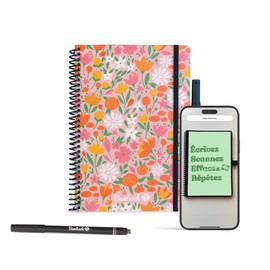 BAMBOOK Floral Notebook - A5 - Dotted, Reusable Notebook, Notepad, Reusable Notebook