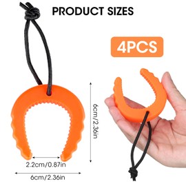 4pcs Orange C-Type Rubber Door Stoppers,Door Wedge for Home, Office & Commercial Door Stop First Responder Doorstop for Police & Firefighter and Emergency