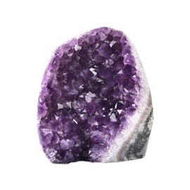 JIC Gem Class B Grade Deep Purple Uruguay Amethyst Clusters Amethyst Geode Rock Polished Upright Standing Stone 2-3 Pounds