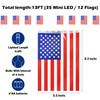 RECESKY 4th of July Decoration Lights - Patriotic Battery String