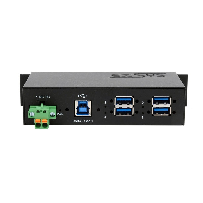 EXSYS EX-1185HMVS interface hub 5000 Mbit/s Black