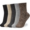 Senker Fashion 5 Pairs Wool Socks for Women, Thick Winter