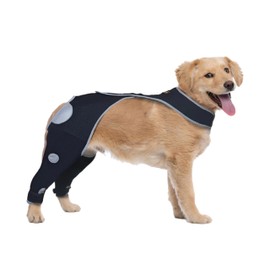 Moysoon Dog Anti-Licking Leg Sleeve,Rear Leg Protector to Stop Licking,Wound Protection Sleeve for Post-Surgery Recovery,Double Leg