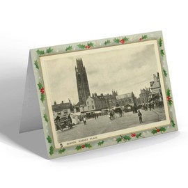 CHRISTMAS CARD - Vintage Lincolnshire - Boston. Market Place