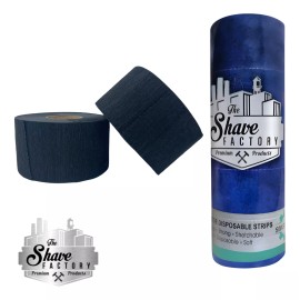 The Shave Factory Papel Cuello Negro. 500 Tiras. Barbería. Shave Factory