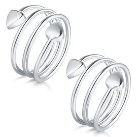 Jecanori Copper Rings for Women,Magnetic Ring Adjustable Love Heart Copper Rings,Christmas Jewelry Gift with Ring Box,Rings Gift