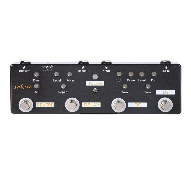 Guitar Multi Effect Pedal Overdrive Delay Reverb Distortion Fx Loop