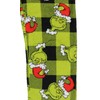 Dr. Seuss GRINCH Boy's Santa Plaid Plush Fleece Kids Pajama