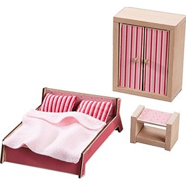 Haba 301988 Little Friends Dollhouse Furniture Master Bedroom Set