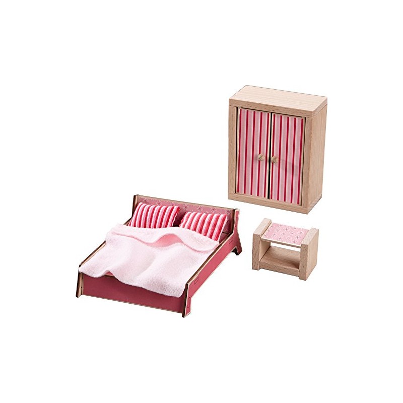 Haba 301988 Little Friends Dollhouse Furniture Master Bedroom Set