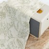 Vangao Farmhouse Linen Valance Curtain for Kitchen Floral Rustic Light