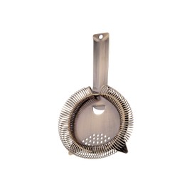 APS 93347 Bar Strainer with Removable Spiral Spring, High-Quality Strainer Suitable for All Glasses and Shakers, Food-Safe, Diameter 9 x 9 cm, Antique Copper
