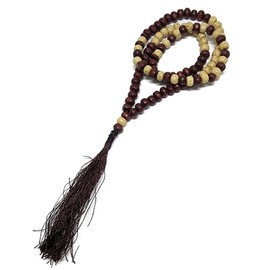Muslim Tasbih Prayer Beads 99 AMN-283 Islam Two Tone Color Wooden Rosary Misbaha Beads Islamic Religion Eid Ramadan Gift, 8 mm., Wood, No Gemstone