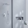 Iriber Chrome Shower System 10 Inch High Pressure Rainfall Shower