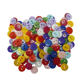 100pcs Assorted Buttons for Craft, 2 Holes 12mm Round Resin Buttons for Sewing, Knitting, Scrapbook Decoration, Embellishment, DIY Crafts, Costume Designing, Baby Cardigans, Clothes