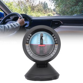 aqxreight Inclinometer Gauge,Angle Slope Tilt Indicator Level Meter Gradient Balancer Finder Tool Attitude Indicator For Car Vehicle