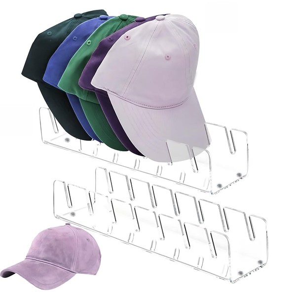 Daelesr Pack of 2 Acrylic Hat Stand for Baseball Caps,