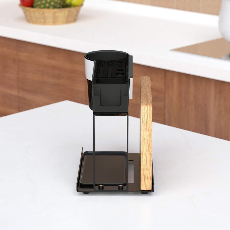 CozyBlock Black Stainless Steel Utensil & Cutlery Rack, Kitchen Compact