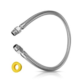 Vaticas Universal Industrial Grade Compressor Jumper Hose 3/4" NPT Male x 48" Length 750°F 450 PSI Flexible Whole Body Stainless Steel Metal Hose, Both Sides Fittings Rotate Freely and Sealing Tape