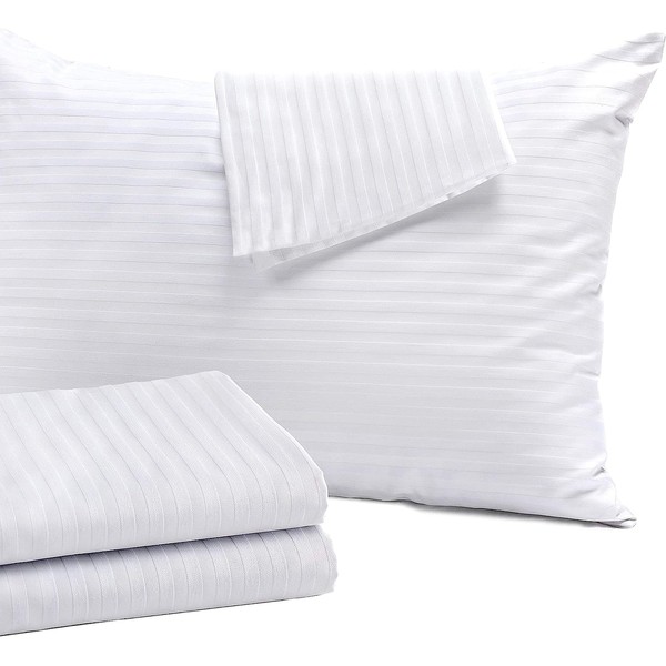 Niagara Sleep Solution - Paquete de 4 fundas de almohada King con cierre, eficaz protección contra el polvo, para permanecer en su lugar, ideales para el hogar, invitados, alquiler (51 x 91 cm)