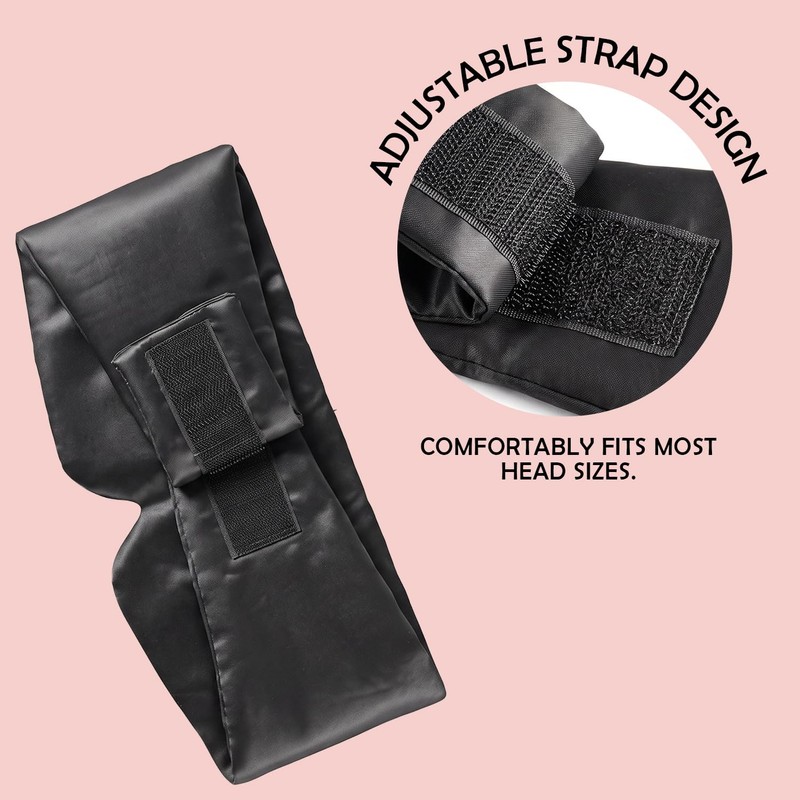 Large Blackout Sleep Mask with Adjustable Strap, 100% Mulberry Silk