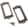 Antique Metal Name Card Frame, OZXNO 10-Pack Vintage Bronze Label