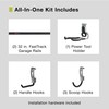 Rubbermaid Garage FastTrack 8-Piece Small Kit Black/Grey All-in-One Rail &