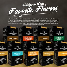 Christopher Bean Coffee - 396 servings, 30 to 1 Blend Bag in Box Liquid Instant Coffee or Cold Brew Coffee Concentrate - Hot or Iced Coffee - Caramel Macchiato