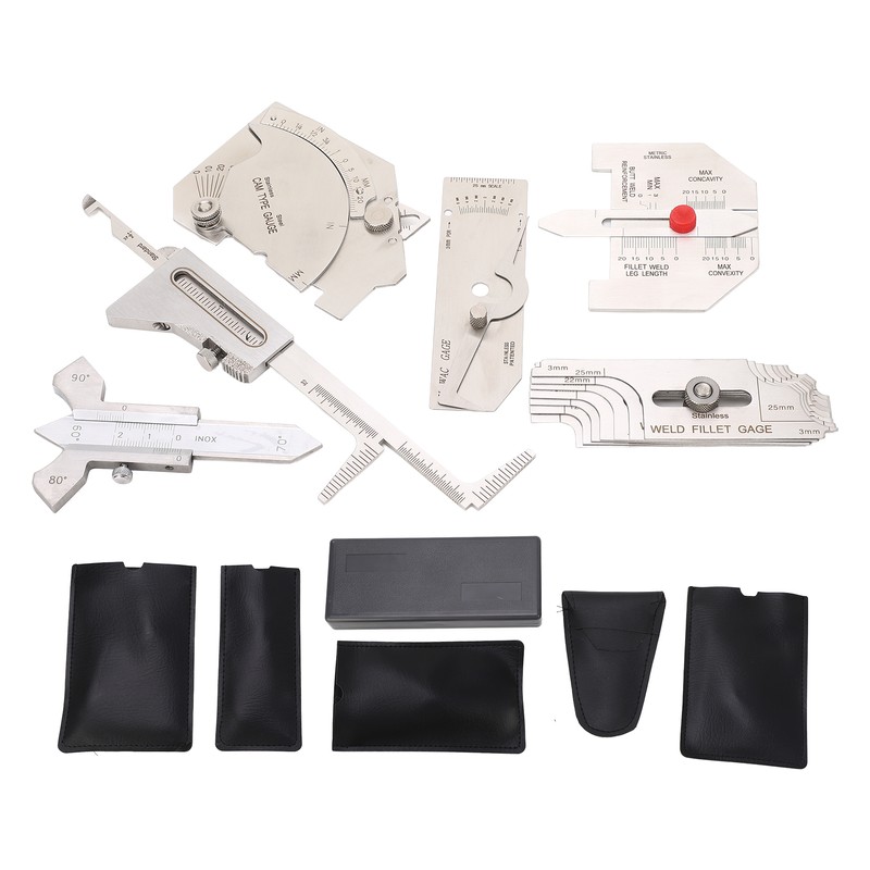 6Pcs Weld Gauge Set Fillet Include Hi Lo Gauge Porosity