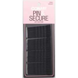 Conair Soft-touch Hold Secure Bobby Pin, Black, 60 pcs