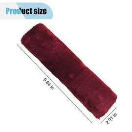 2PCS Car Seat Belt Cover Pads, Soft Faux Sheepskin Seat Belt Protectors, Driving Comfortable Seat Belt Shoulder Strap Cover, Protect Shoulder and Neck, Universal Car Interior Accessories (Burgundy)