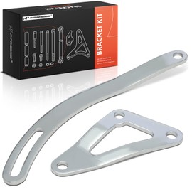 A-Premium Chrome Steel Alternator Bracket Kit Compatible with Chrysler Small Block 318 340 360 Engines