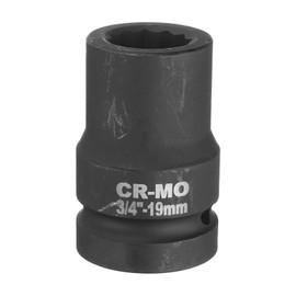 sourcing map 3/4-Inch Drive 12 Point Impact Socket 19mm Metric Spindle Axle Nut Socket Driver Wrench for Auto Repair Easy Removal