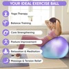 APEXUP Yoga Ball Exercise Ball, Heavy Duty Gym Ball for