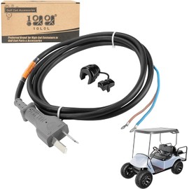 10L0L Golf Cart Charger Cable, 36 Volt 2 Prong DC Golf Buggy Charger Cord with Plug for Yamaha, EZGO, Club Car, OEM# 14835-G1 1016433-01 1013076