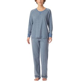 Schiesser Women's Schlafanzug Lang Baumwolle-Nightwear Pajama Set, Jeans Mel_181905, 10